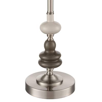 8283/1T CLASSI никель/белый, металл/керамика/текстиль Настольная лампа Е14 1*40W 220V KENTUKI