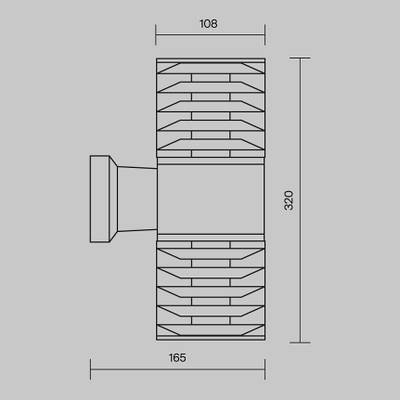 Настенный светильник (бра) Bronx E27х2, IP54, O576WL-02GR. TM Maytoni
