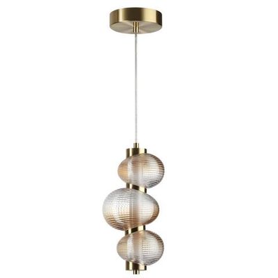 5095/12L L-VISION ODL25 359 латунный/янтарный градиент/металл/стекло Подвес LED 12W 4000K 1492Лм BRUCO