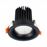 ST703.438.10 Св-к встр. Черный LED 1*10W 3000K 900Lm Ra&gt;90 38° IP20 D85xH75 170-240V