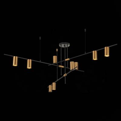 SL1206.402.09 Светильник потолочный ST-Luce Черный/Латунь GU10 9*7W