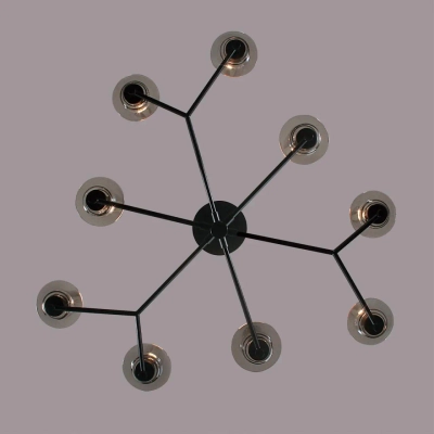 6555/9C CLASSI LN26 100 черный/дымчатый/металл/стекло Люстра потолочная E14 9*40W 220V MADONNA