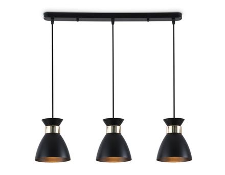 Светильник подвесной TR8469/3 BK/FGD черный/золото E27/3 max 60W 550*135*1000