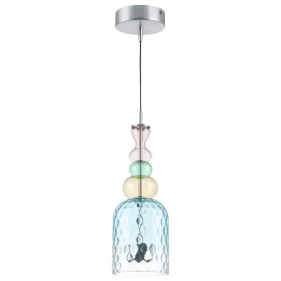 814002 Люстра BELLE LED 1х8W 400LM АЛЮМИНИЙ/МУЛЬТИКОЛОР 3000K Lightstar