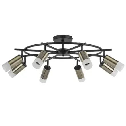 LR7183181 Люстра RULLO 8х50W GU10 ЧЕРНЫЙ/БРОНЗА (571718+214431-8+202431-8)