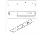 Потолочный светодиодный светильник FL51453 WH/BK белый/черный 52W 3000K-6400K+4200K 800*149*50 (Без ПДУ)