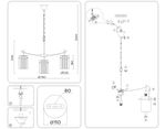 Светильник подвесной LH56033/7+1 BS/CL латунь/прозрачный E14*8 max 40W D790*1200