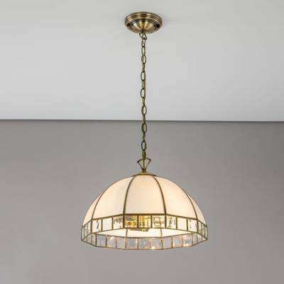 Citilux Шербург-1 CL440132 Люстра витражная подвесная Бронза