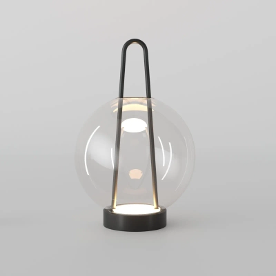 Настольный светодиодный светильник со стеклянным плафоном 80507/1 черный, LED