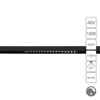 Магнитный трековый светильник Arte Lamp LINEA 0.1-10V A4685PL-1BK, 1хLED