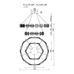 Люстра подвесная Pianta Silver FL1193-10P, LED