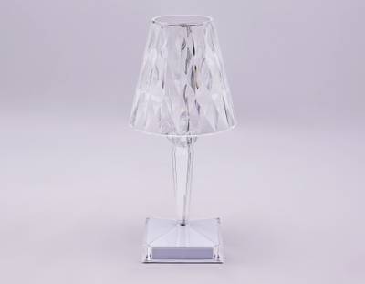 Настольная светодиодная лампа с сенсорным выключателем DE8055 CL прозрачный LED 3000K/4200K/6400K 3W