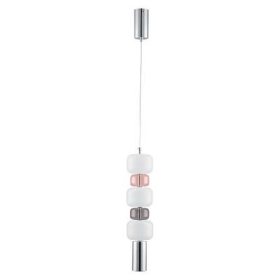 6505/1A SUSPENTIONI LN26 385 хром, розовый, белый Подвес GU10 50W 220V VERONA