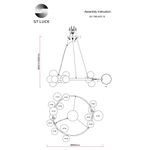 SL1165.403.15 Светильник подвесной ST-Luce Черный/Прозрачный G4 15*3W