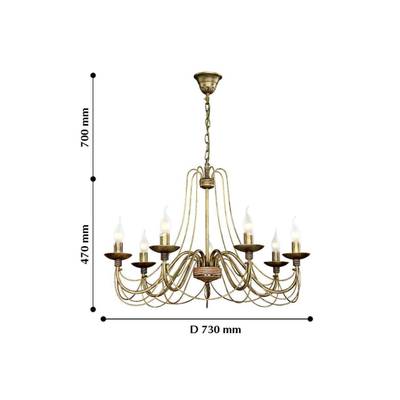 Подвесная люстра Chateau 2163-7P, 7*E14*40W. ТМ F-Promo