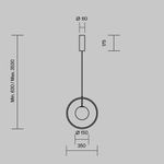 Подвесной светильник Paparazzi 3000K 12Вт MOD407PL-L12G3K1. TM Maytoni