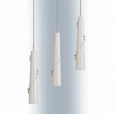 804310 Подвес PETALO 1х40W E14 ХРОМ/БЕЛЫЙ Lightstar