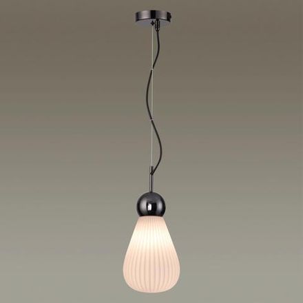 5418/1 MODERN ODL_EX23 157 черный хром/белый матовый/металл/стекло Подвес E14 1*40W ELICA