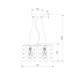 Люстра с перламутром 60005/3 хром / перламутр, E27х3