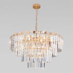 Умная подвесная хрустальная люстра 10130/10 золото