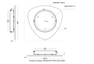 Бра Crystal Lux FRESA AP10W LED D380WHITE 1831/410
