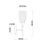 Бра Arte Lamp BARRY A7951AP-1BK, 1хE14
