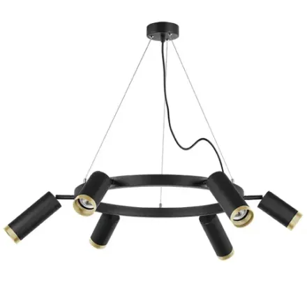 LR01637387340 Люстра RULLO 6х50W GU10 ЧЕРНЫЙ (571016+214437-3+214487-3+203440-6)