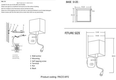 Бра Crystal Lux PACO AP2 CHROME/WHITE 3460/402