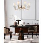 6590/5 CLASSI LN25 57 латунь/мятный зеленый, металл, керамика/текстиль Люстра подвесная E14 5*40W 220V ANRI