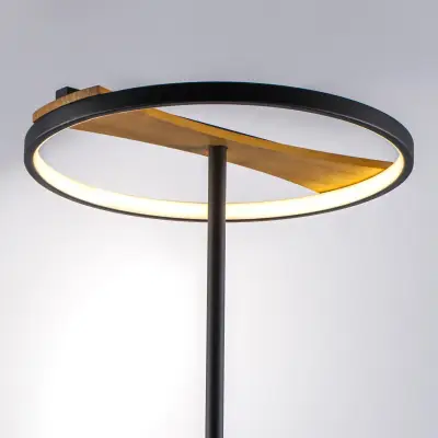 723727 Торшер LODI LED 9W 720LM ЧЕРНЫЙ/ДЕРЕВО 3000K Lightstar
