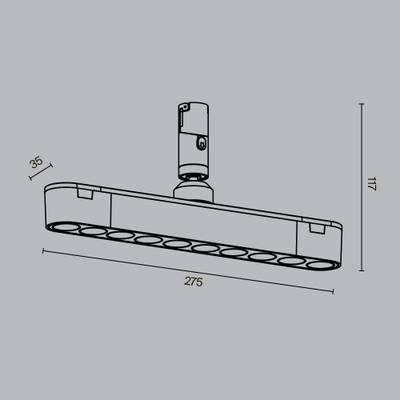 Трековый светильник Points Rot 3000К 10Вт 24° TR203-1-10W3K-S-B. TM Maytoni
