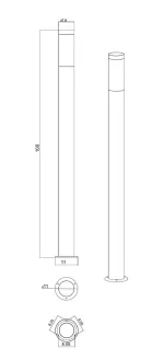 Ландшафтный светильник Arte Lamp SALIRE A3157PA-1SS, 1хE27