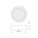 Фильтр сетчатый с посадочным кольцом LGD-HONEYCOMB-RING-R85 (BK) (Arlight, Металл)