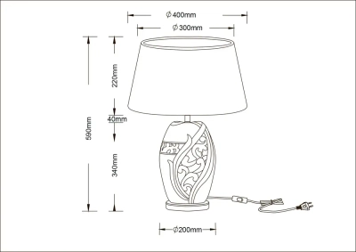 Декоративная настольная лампа Arte Lamp RUBY A4064LT-1BR, 1хE27