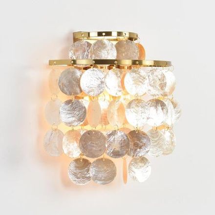 8386/2W MODERNI LN26 140 бронза/перламутровый, металл/ракушка Бра E14 2*40W 220V SHELLA