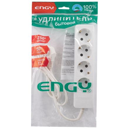 Удлинитель ENGY "Гранд" 1,7м/4роз. с заземлением (ПВС 3х0,75)