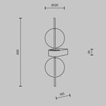 Настенный светильник (бра) Double Moon 3000К 8Вт MOD478WL-L8B3K. TM Maytoni