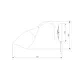 Бра со стеклянным плафоном 30149/1 золото, E27х1
