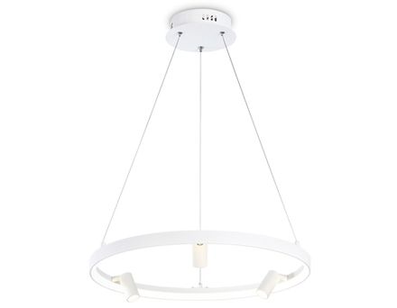 Светильник светодиодный подвесной с пультом FL5281/1+3 WH белый 50W 3000K/4200K/6400K+4200K D500*1200 (ПДУ ИК)