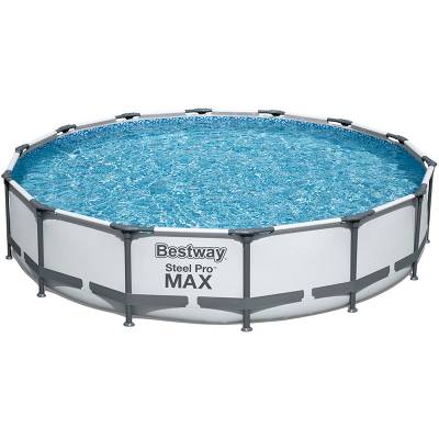 Бассейн каркасный круглый 427*84 см, 10220 л, Steel Pro Max 56595 (с ф-насосом) Bestway