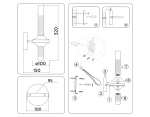 Светильник настенный LH55355/2 BK/CGD/CL черный/золото/прозрачный G9/2 max 30W 150*100*320