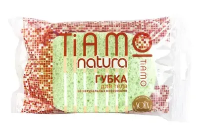 Губка для тела TIAMO Natura "ОВАЛ", целлюлоза