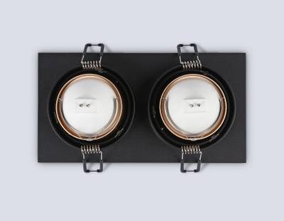 Светильник встраиваемый TN102833/2 BK/GD черный/золото GU5.3/2 178*93*50