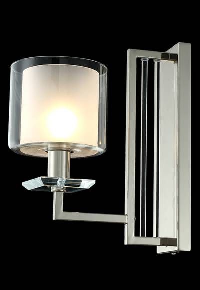 Бра Crystal Lux NICOLAS AP1 NICKEL/WHITE 3400/401