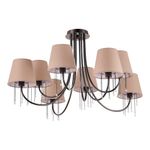 SLE1118-802-08 Люстра потолочная Черный хром/Бежевый E14 8*40W