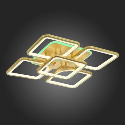SLE500422-05RGB Светильник потолочный Золотистый/Белый LED 1*170W RGB 10W 3000-6000K