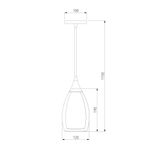 Подвесной светильник со стеклянным плафоном 50085/1 черный жемчуг, E14х1