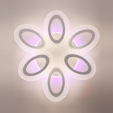 8018/60CL LEDIO LN25 белый/прозрачный металл/акрилл Потолочный светильник c подсв. осн. LED 60W 220V 3000-6000K CLARE