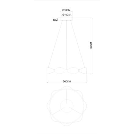 Подвесная люстра Arte lamp GRACE A1868SP-1PB, 1хLED
