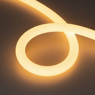 Светодиодная лента герметичная MOONLIGHT-SIDE-A336-D25mm 24V Warm2700 360deg (14.4 W/m, IP65, 2835, 5m, wire x1) (Arlight, Вывод кабеля боковой)